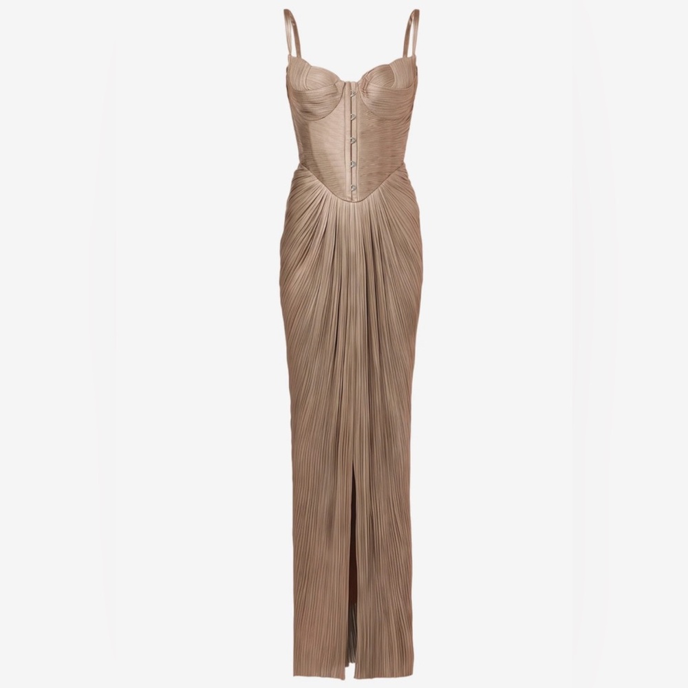 Elegant Tan Maxi Dress